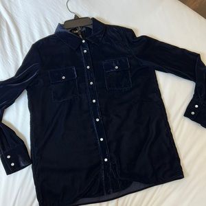 Maje Button Down Velvet Small